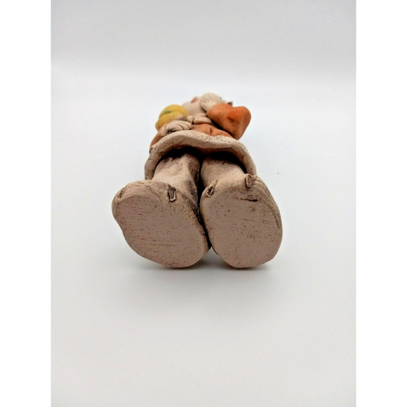 Bonsan Japanese Earthenware Girl & Boy Unglazed Pottery- Vintage Handmade - Picture 3 of 12